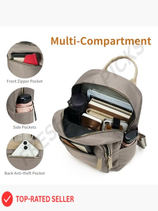 Mini Backpack Purse Lightweight Waterproof Convertible Daily Bag Work Travel main image 6